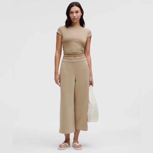 lululemon athletica Pants - Lululemon Softstreme High Rise Wide Leg Cropped Pant